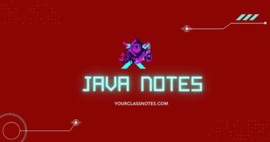 JAVA notes in PDF | Java language eBook for download - ClassNotes