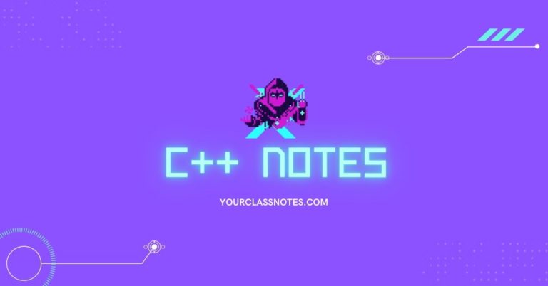 Best C++ notes in PDF | C++ tutorial eBook for download - ClassNotes
